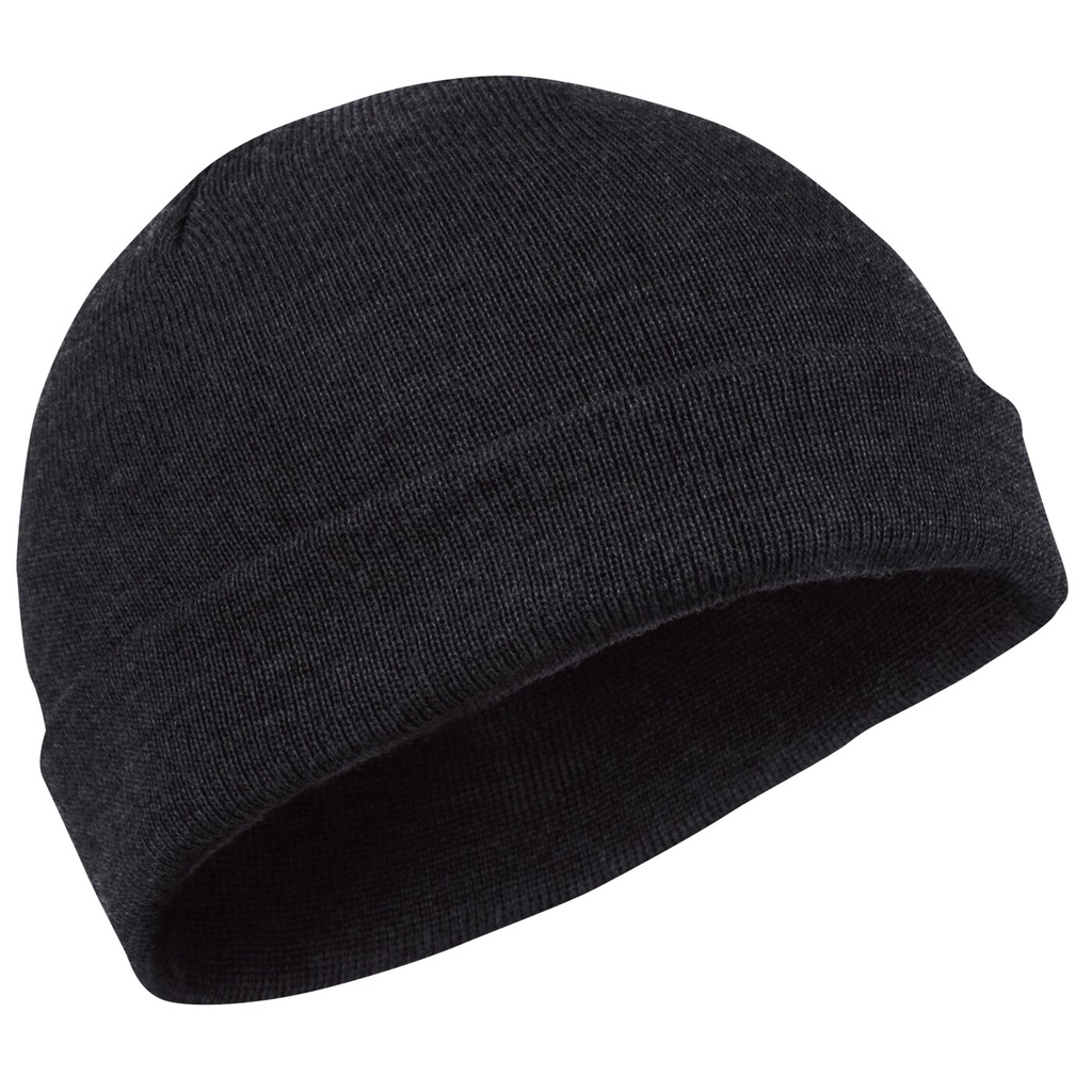 Elbe Commando Rollmütze Merino Kurz - schwarz