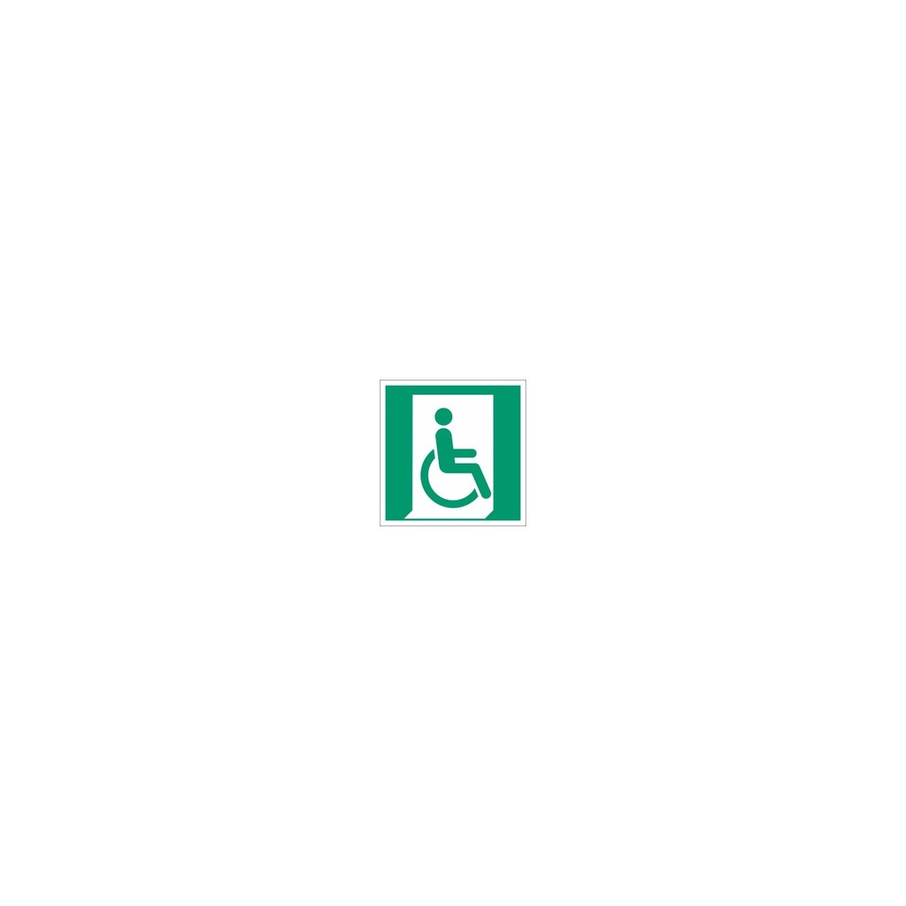 Everglow Rettungszeichen Schild Notausgang für Rollstuhlfahrer - rechts