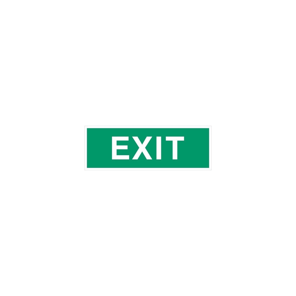 Everglow Rettungszeichen Aufkleber Textschild "EXIT" 10.5X30cm