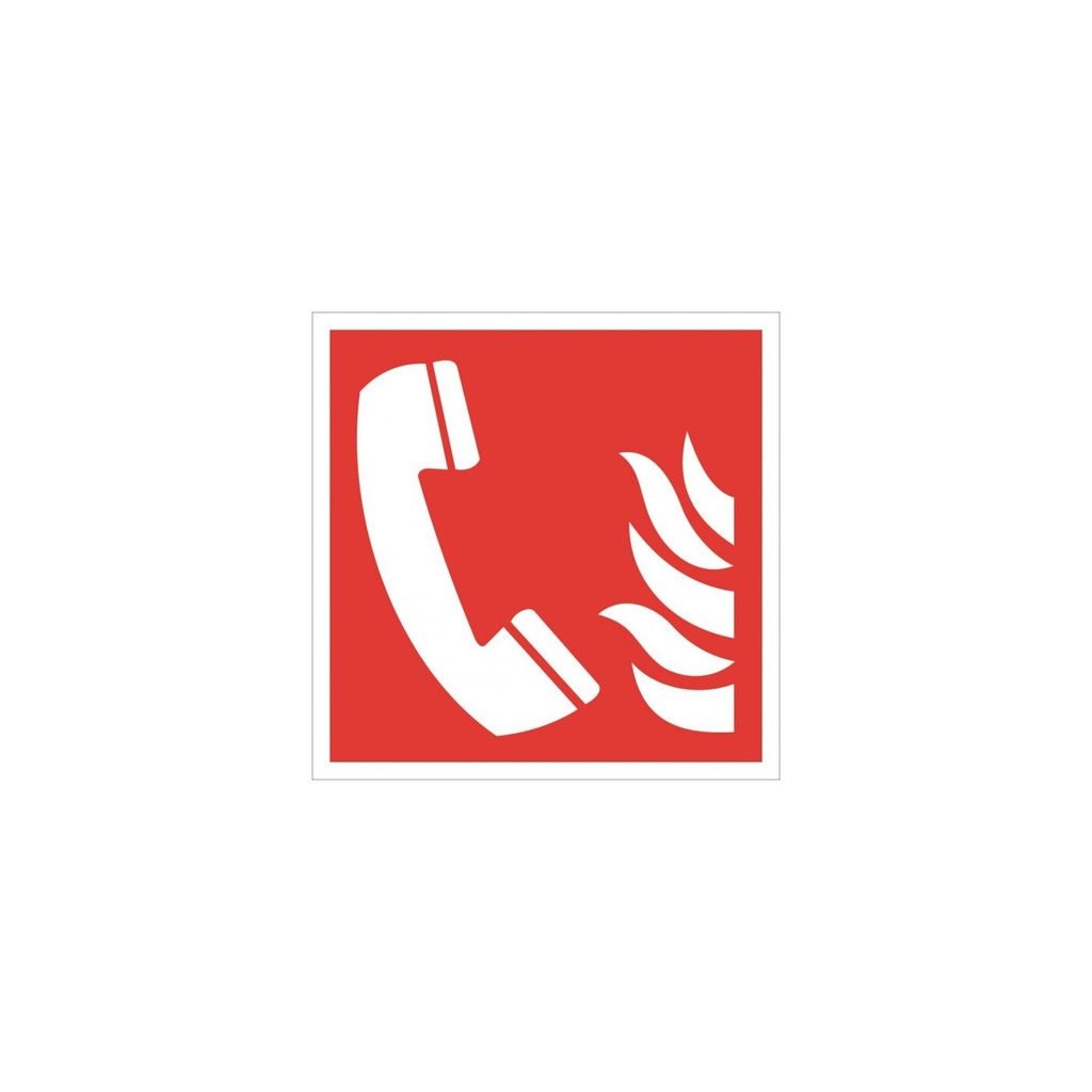 Everglow Rettungszeichen Aufkleber Brandmeldetelefon ASR A1.3 ISO 7010-F006 - 20m - 20cm