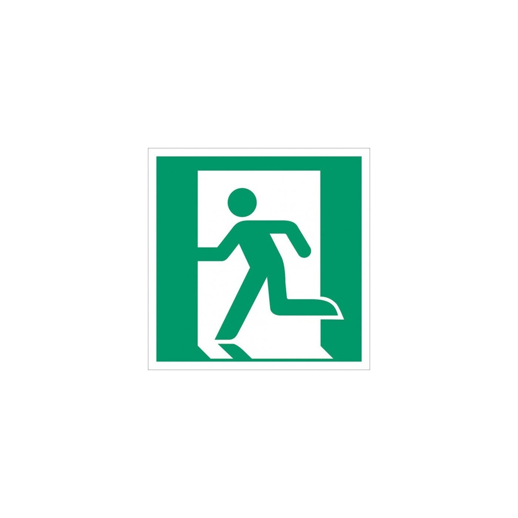 Everglow Rettungszeichen Schild Notausgang links - 15cm - 15cm