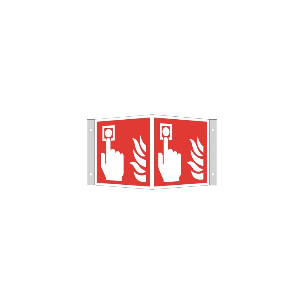 Everglow Rettungszeichen Winkelschild Brandmelder - 15cm