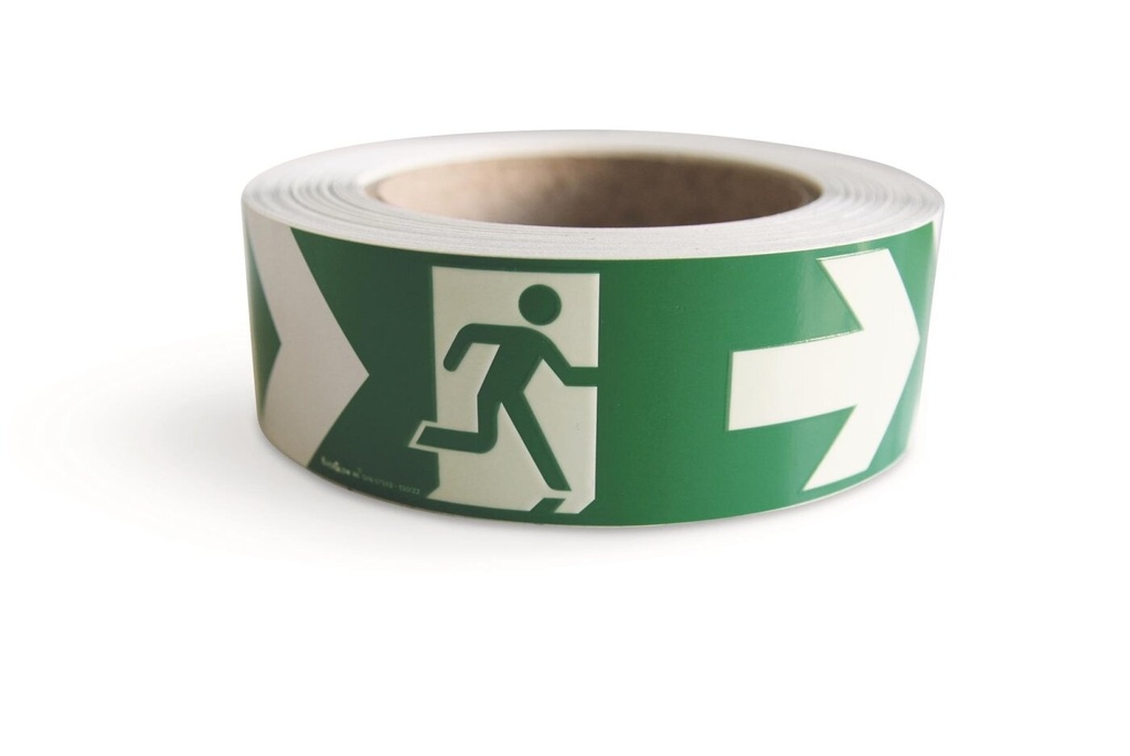 Everglow Markierungsband Rettungswegsymbol 4x2000cm - rechts