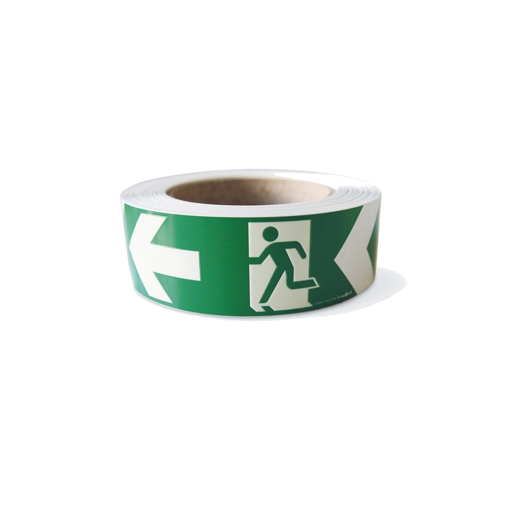 Everglow Markierungsband Rettungswegsymbol 4x2000cm - links
