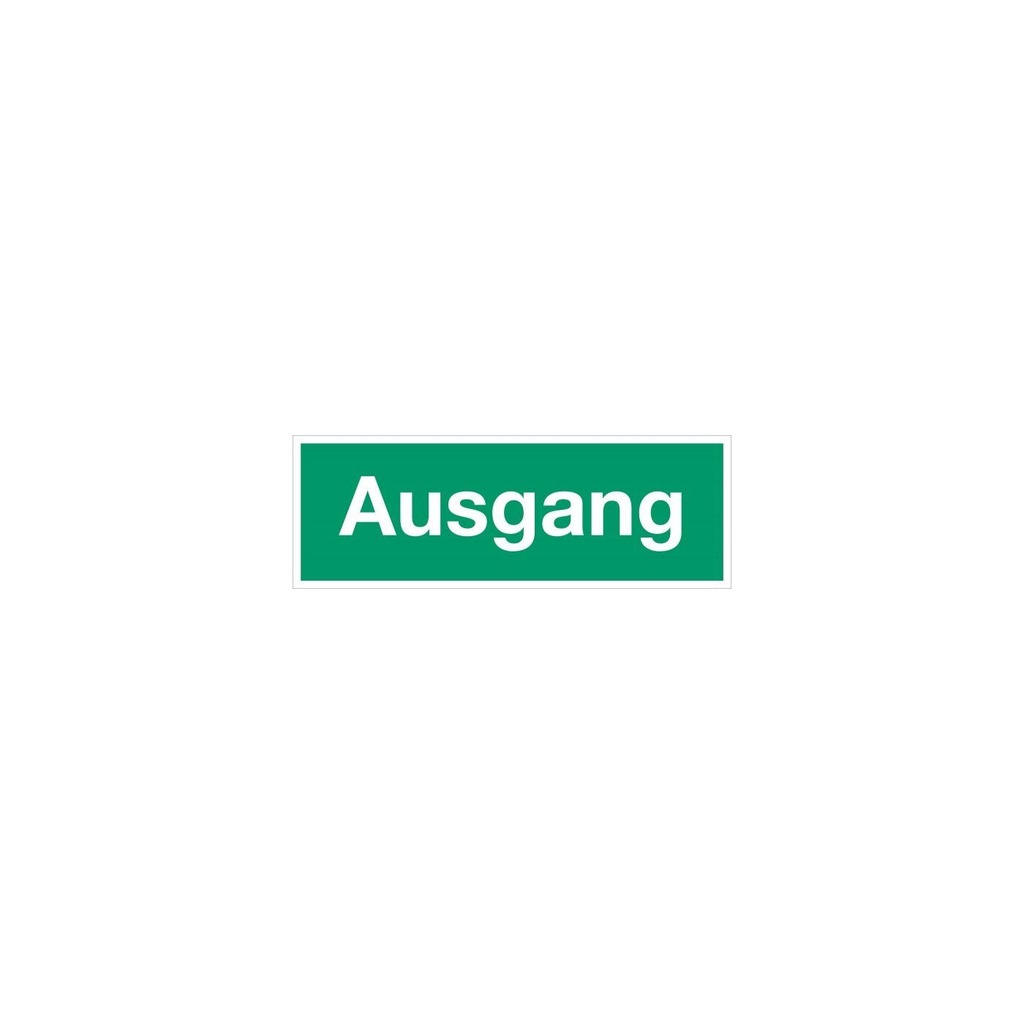 Everglow Rettungszeichen Textschild "Ausgang" 10.5X30cm