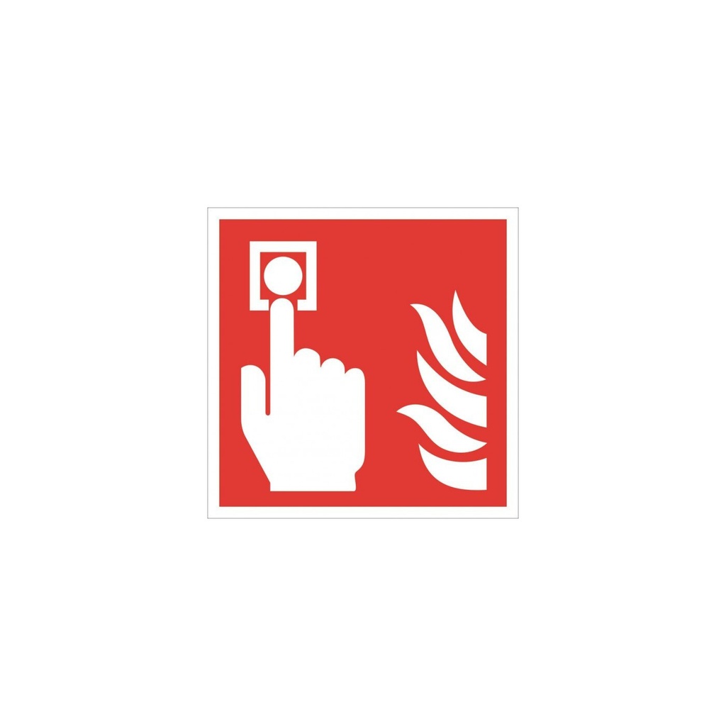 Everglow Rettungszeichen Schild Brandmelder ASR A1.3 ISO 7010-F005 - 20m - 20cm