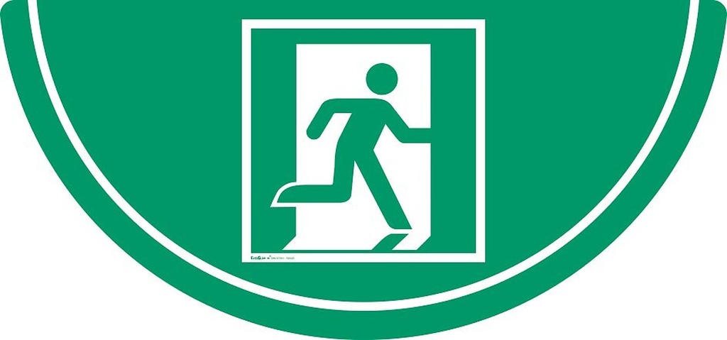 Everglow Bodenmarkierung Halbkreis Rettungsweg E001