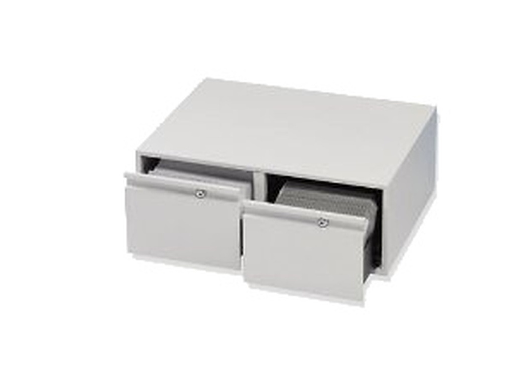 Karteikasten-System - weiss - 2 Auszügen