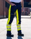 Sanität Stretch-Einsatzhose Marineblau-Neongelb, EN20471, Kl.1 - Gr.46