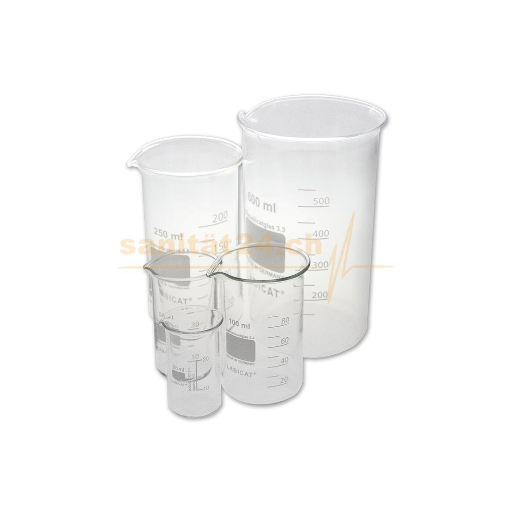 Glasbecher - 600ml - niedere Form