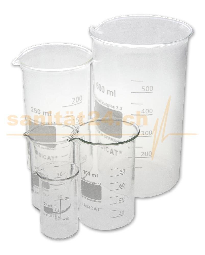 Glasbecher - 50ml - niedere Form