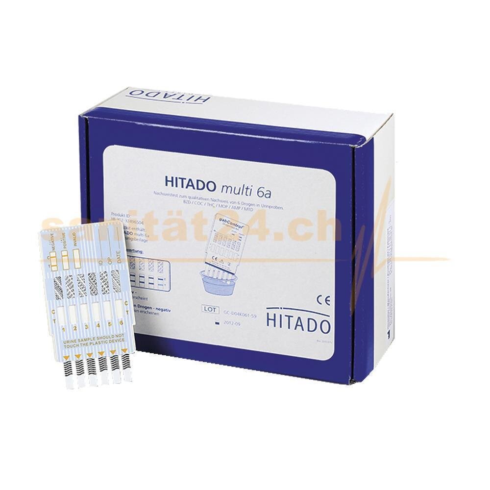 Hitado Drogentests - Multiscreen 10a (Amphetamine, BAR, Benzo, COC, THZ, Methadon, Opiate, PCP, TCA)