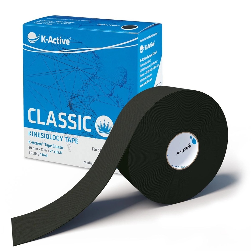 K-Active Kinesio Tape Classic 5cm x 17m, - schwarz