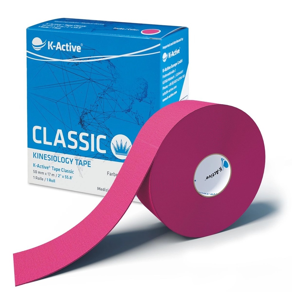 K-Active Kinesio Tape Classic 5cm x 17m, - pink