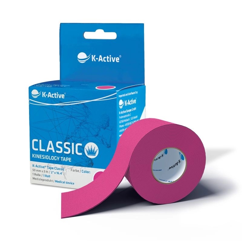 K-Active Kinesiology Tape Classic 5cm x 5 m - pink