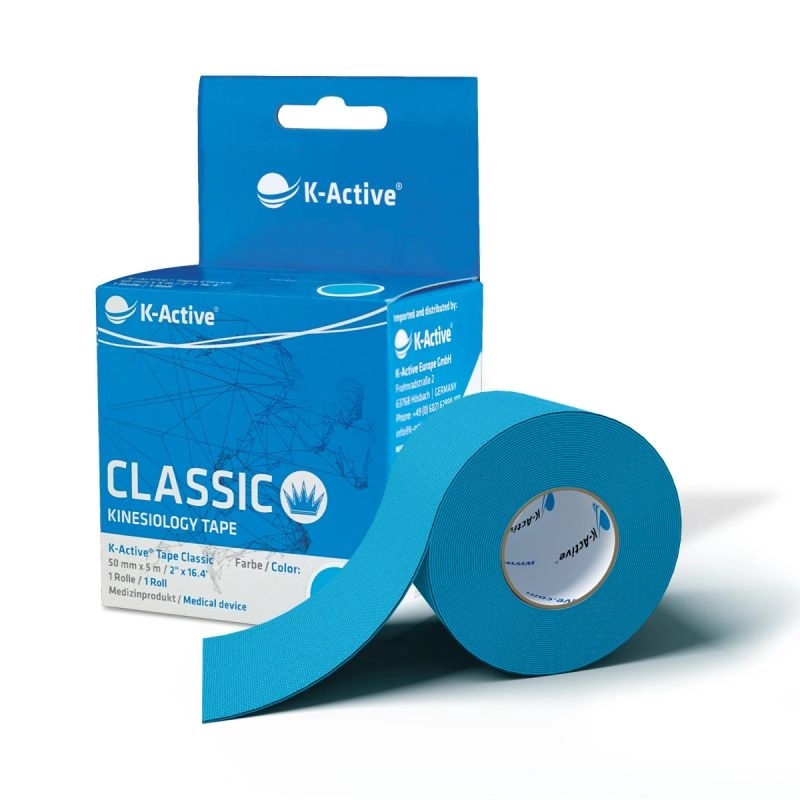K-Active Kinesiology Tape Classic 5cm x 5 m - blau