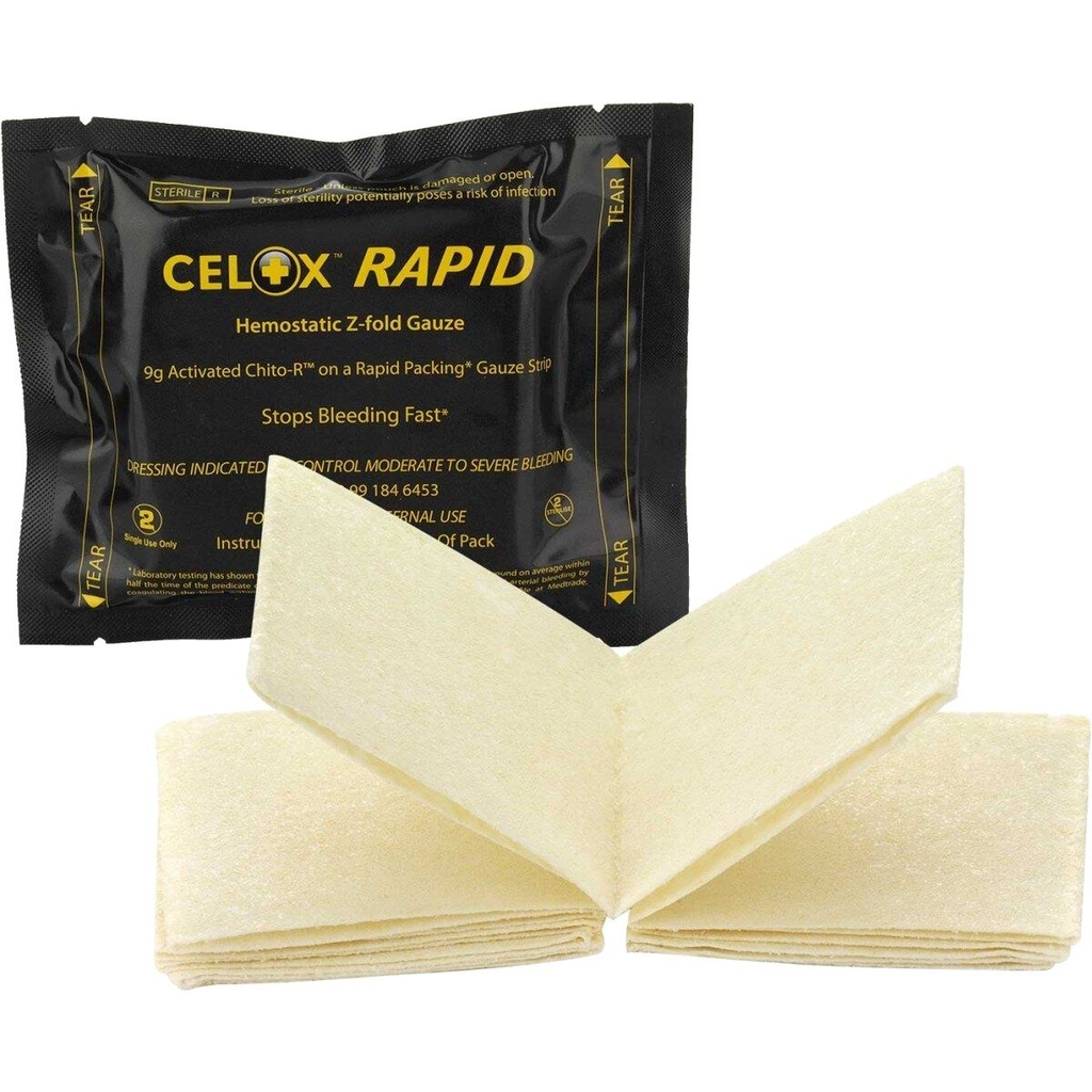 Celox Rapid, Z-Fold Hämostyptikum Gauze, 7.6cm x 1.5m