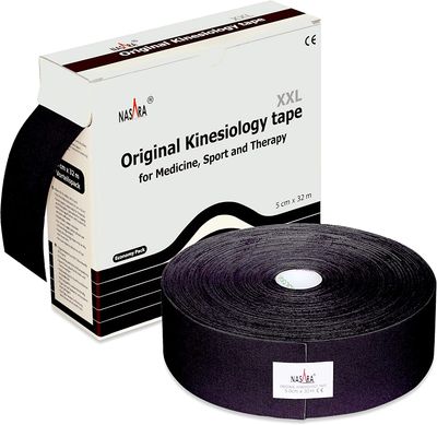 Nasara Kinesiology Tape XXL 5cmx32m - schwarz