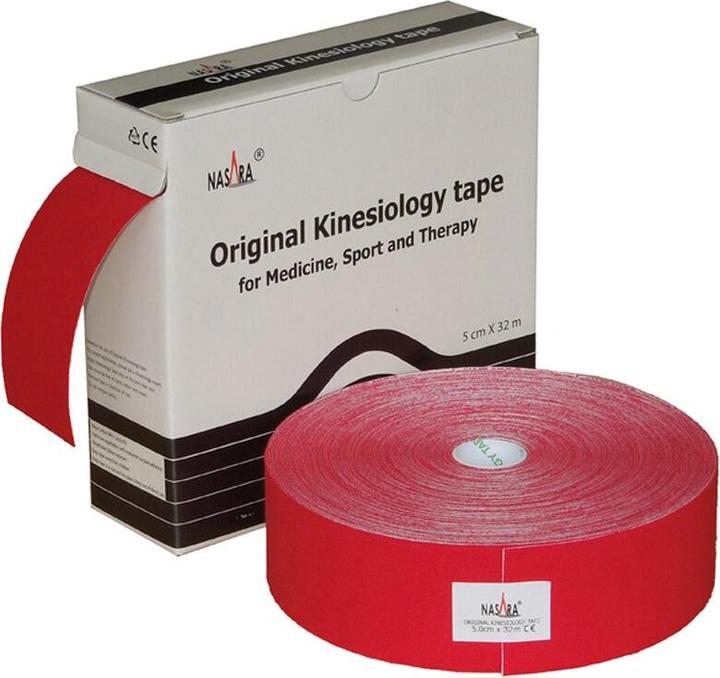 Nasara Kinesiology Tape XXL 5cmx32m - rot