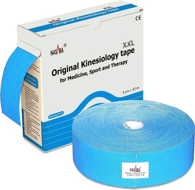 Nasara Kinesiology Tape XXL 5cmx32m - blau
