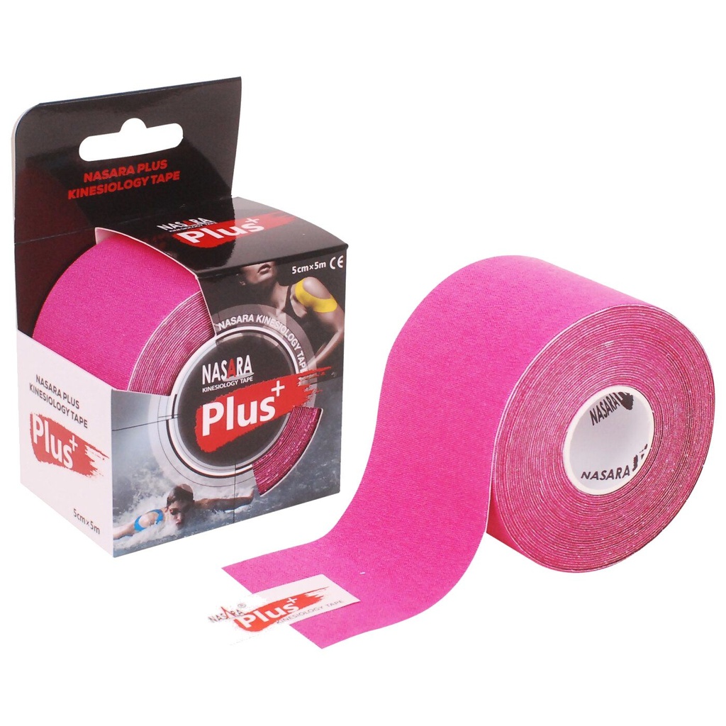Nasara Kinesiology Tape Plus 5cmx5m - pink