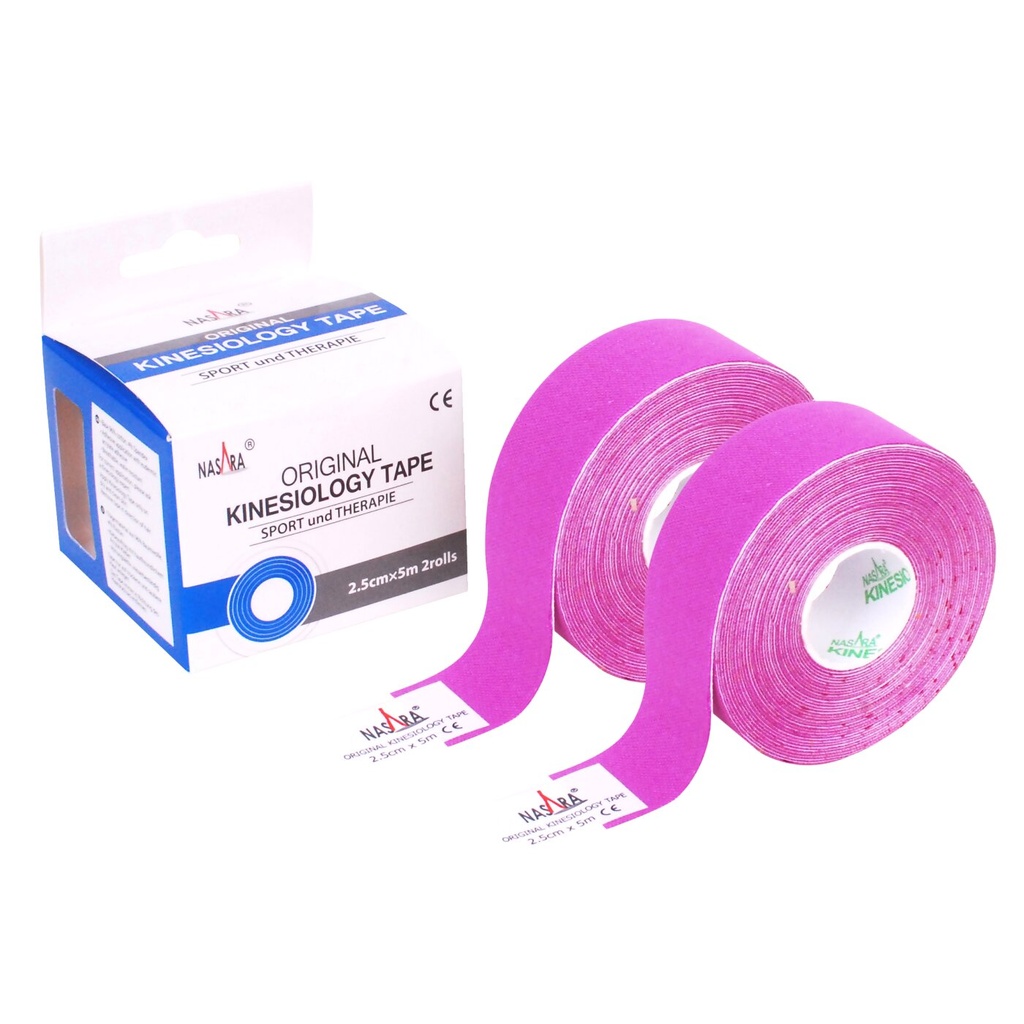 Nasara Kinesiology Tape schmal 2.5cmx5m - violett