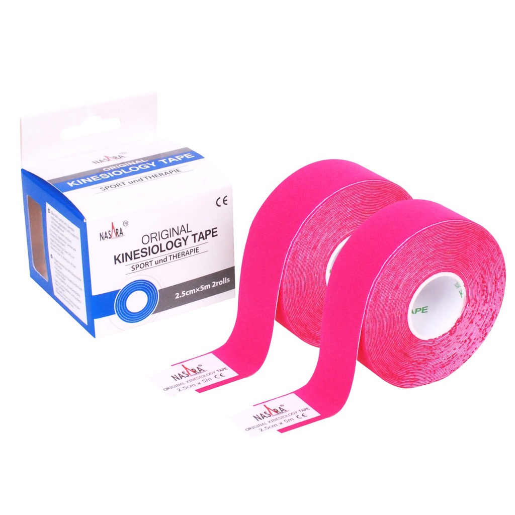 Nasara Kinesiology Tape schmal 2.5cmx5m - pink
