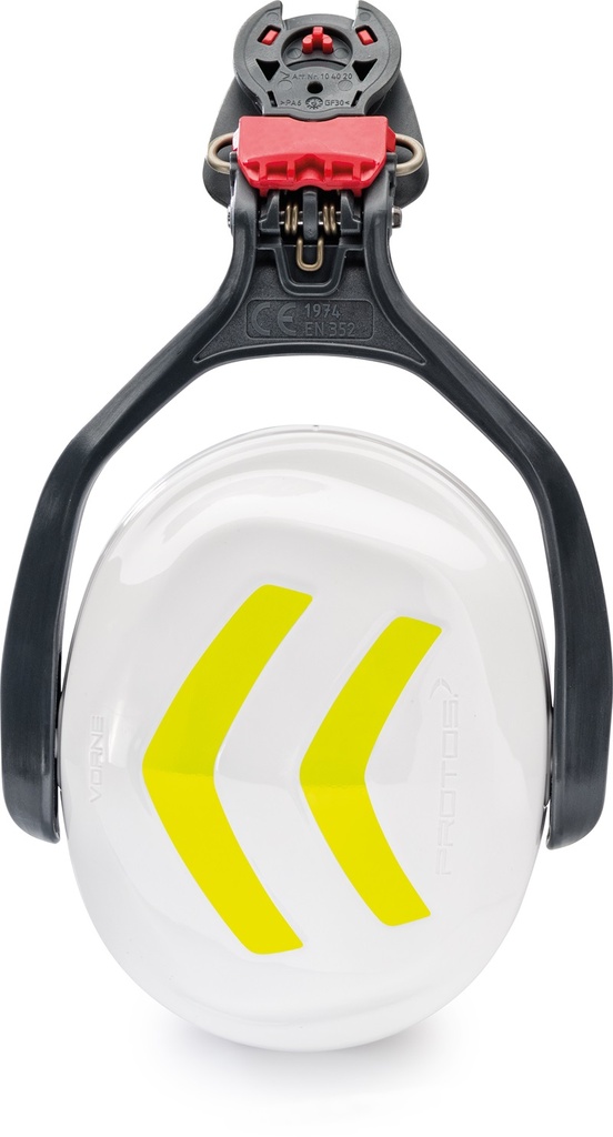 Protos Gehörschutz mit Bügel - weiss/gelb