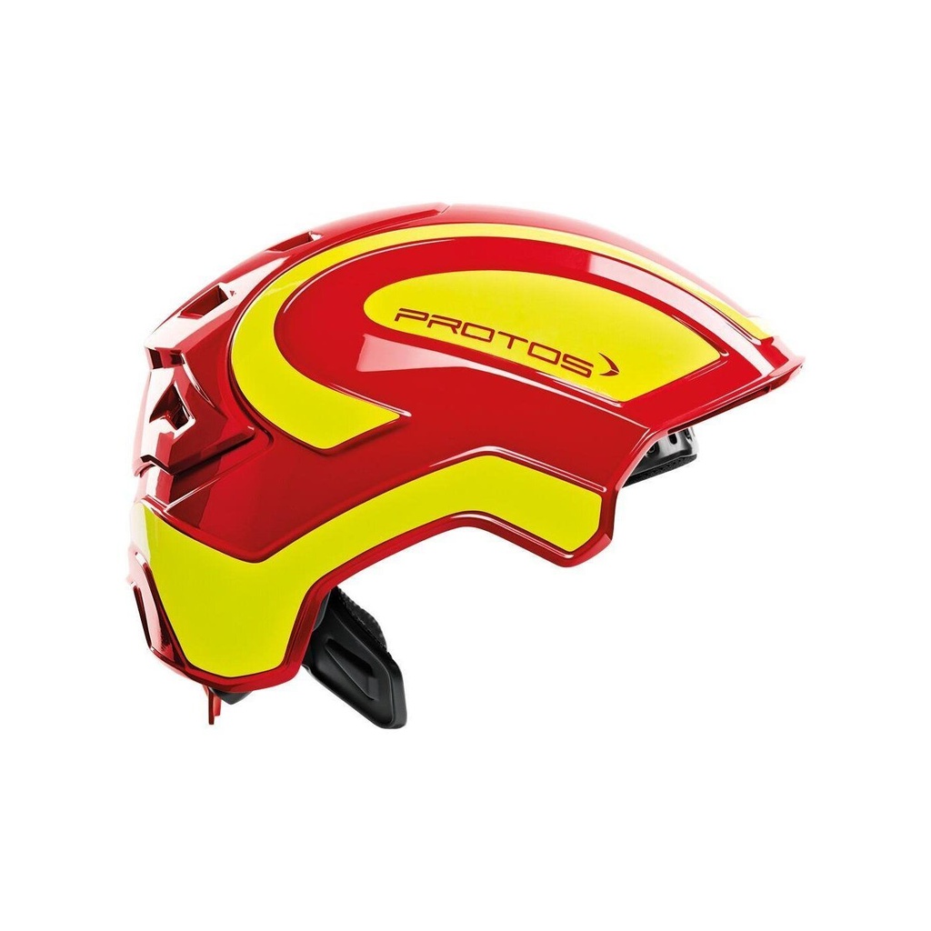 Protos Integralhelm und Rettungsdiensthelm inkl. Visier - gelb/rot
