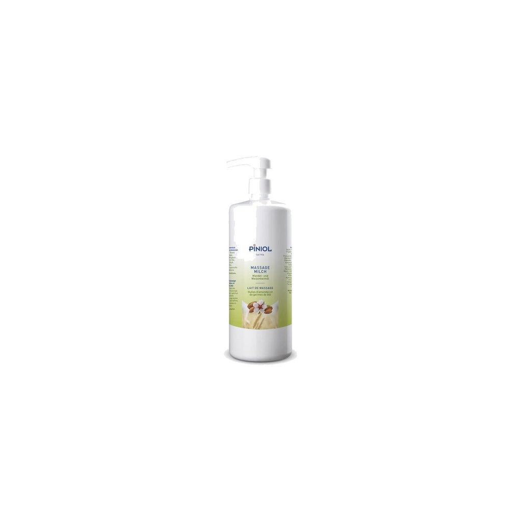 Piniol Massagemilch mit Mandel- und Weizenkeimöl ohne Paraffin - 1L