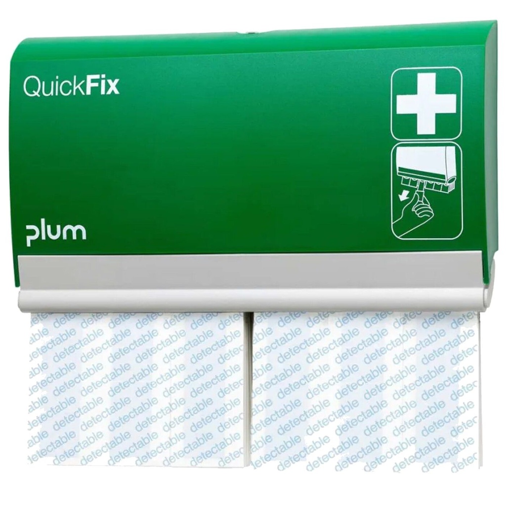 Plum Pflasterspender QuickFix, 2x30 Fingerpflaster, detektierbar, blau