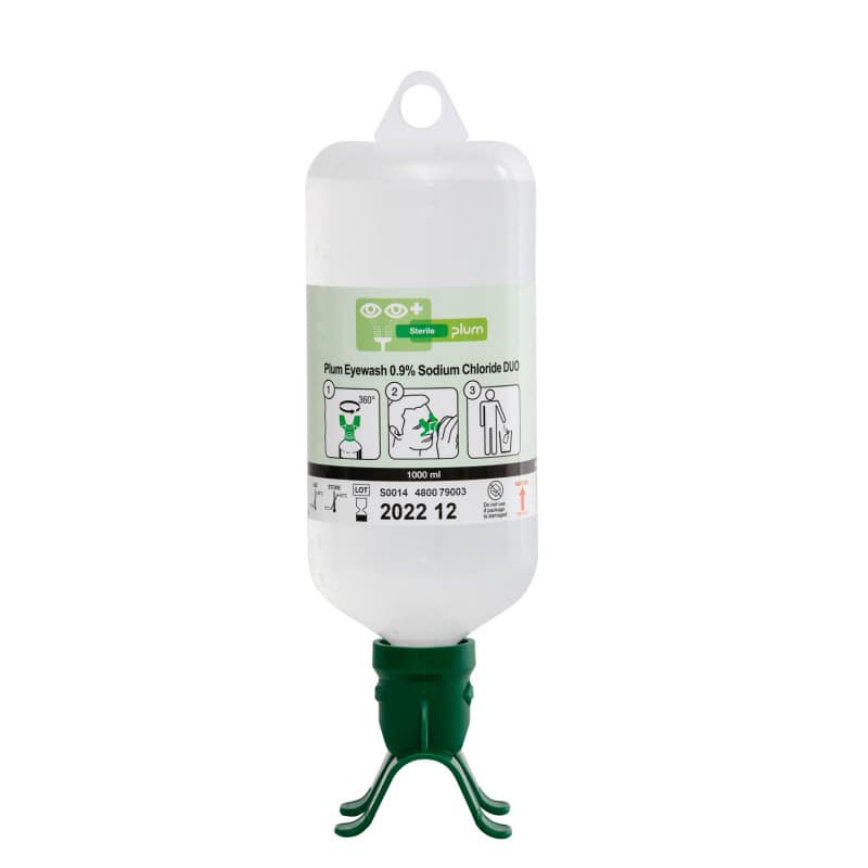 Plum Augenspülflasche Duo 1000 ml 0,9 % Natriumchloridlösung)