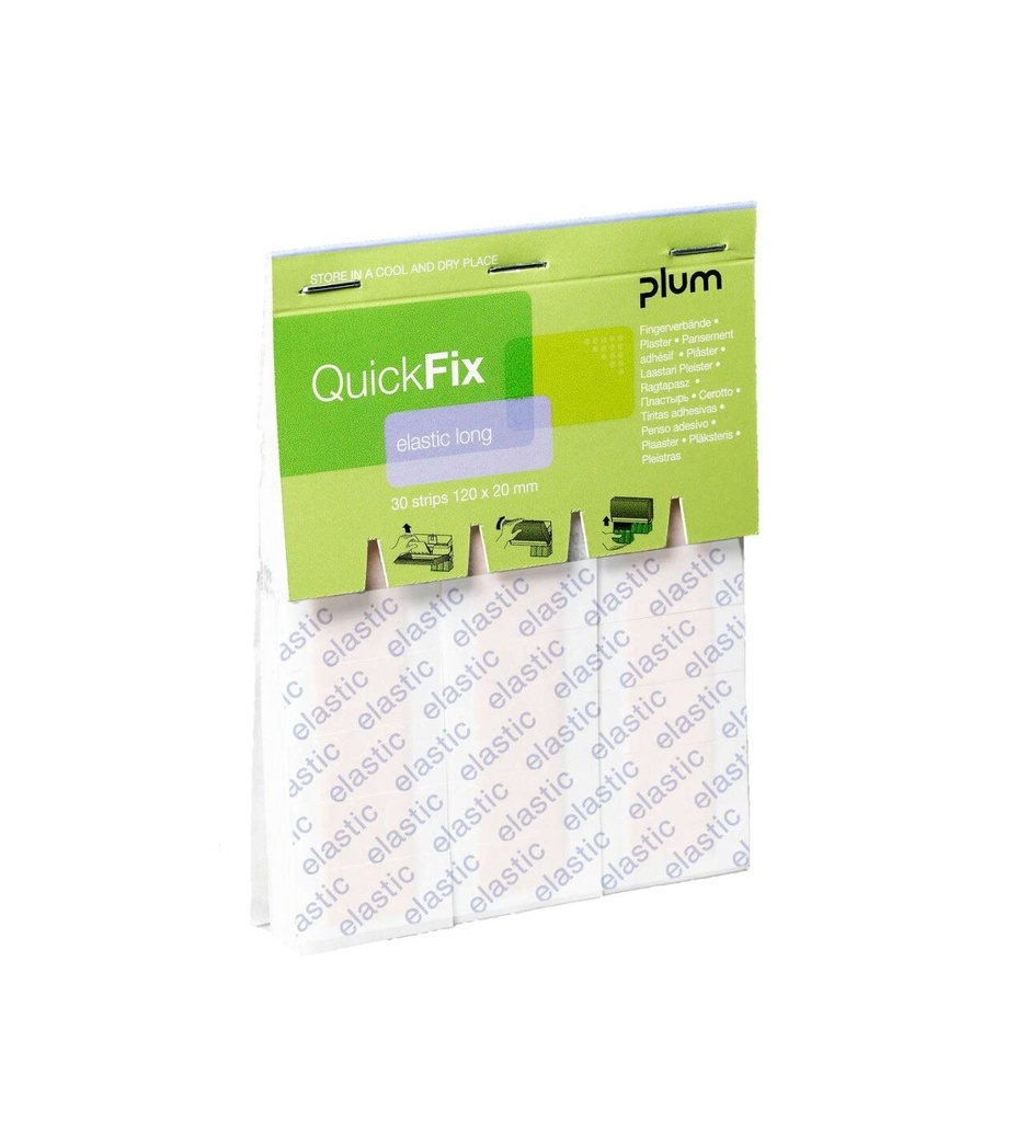 Plum QuickFix Nachfüllpack mit 30 Pflasterstrips lang, 20x120mm