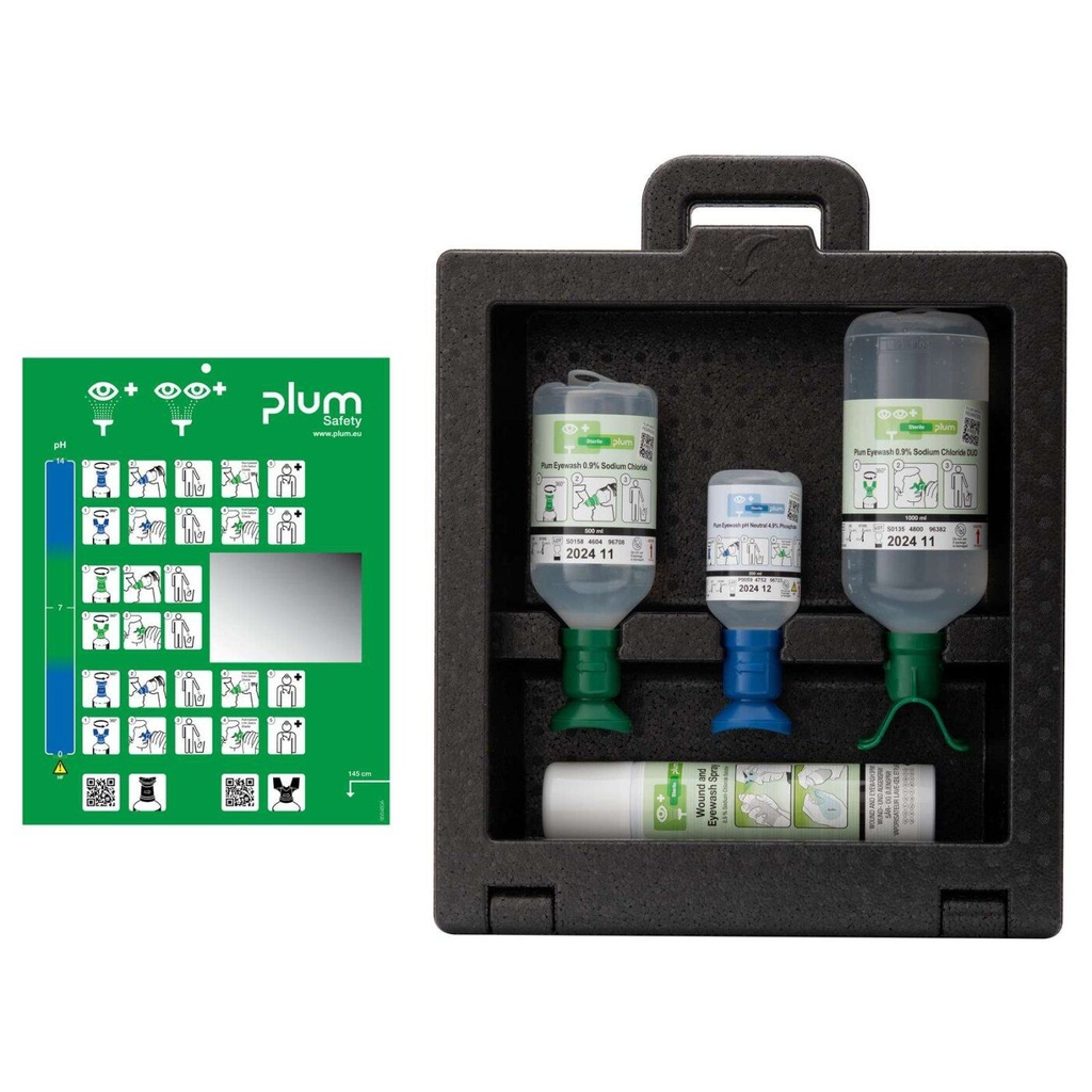 Plum iBox 3 mit 1Stk 200ml pH-neutral, 1Stk 500ml NaCl, 1000ml NaCl 0.9% DUO und 250ml Wund-und Augenspray