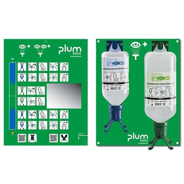 Plum Kombi-Station DUO mit 500ml pH-neutral DUO und 1000ml NaCl 0.9% DUO