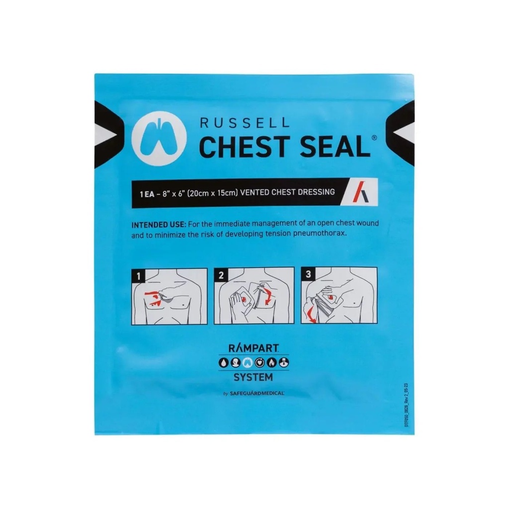Russel Chest Seal Thoraxverschlusspflaster, 20x15cm