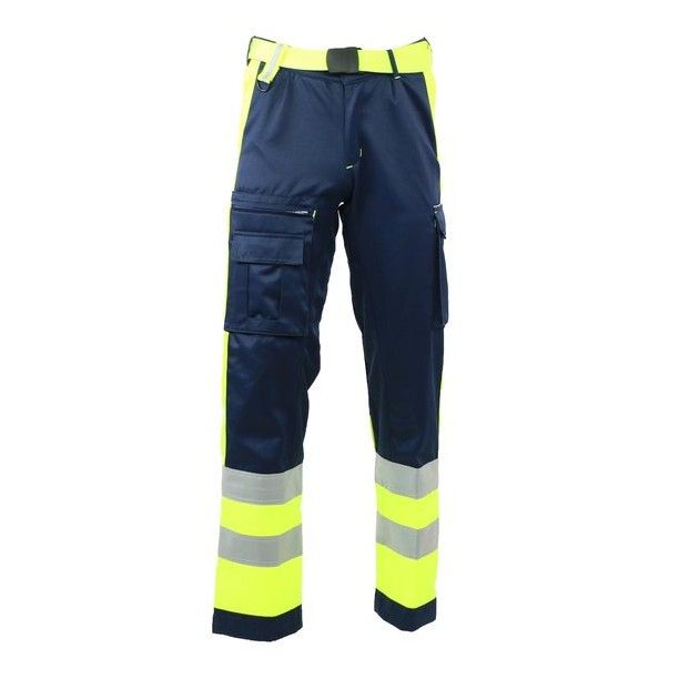 Rescuewear Unisex Hose Dynamic Hi-Vis Klasse 1 navyblau/neongelb 48