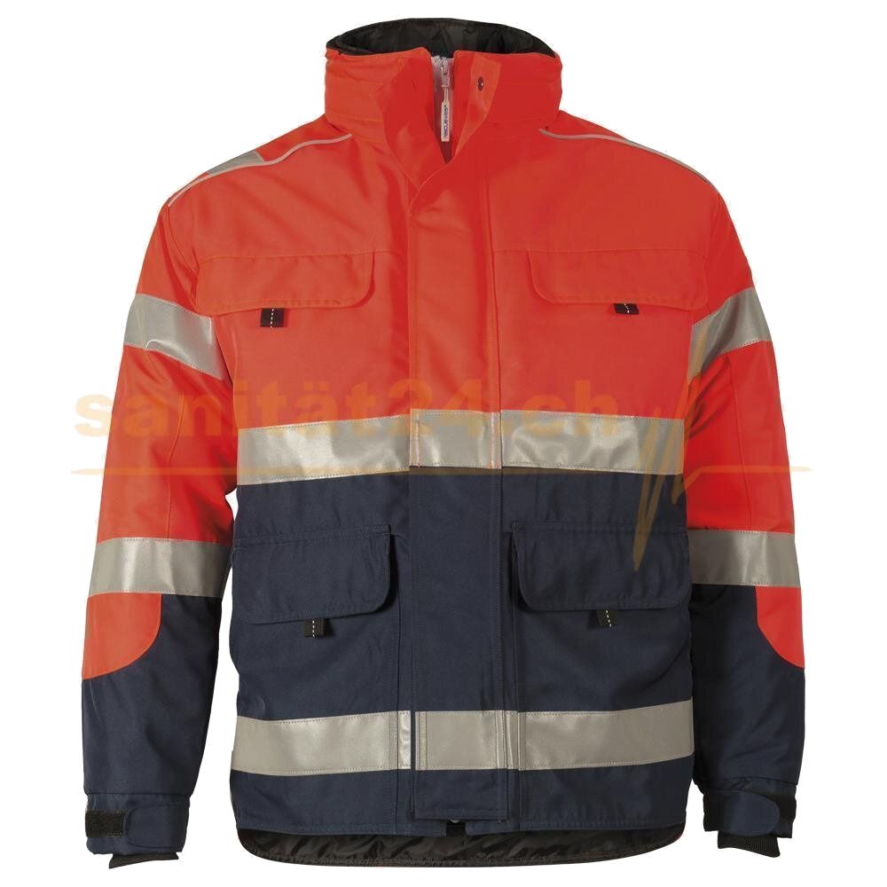 Midi Parka Fluor Rot / Marine M