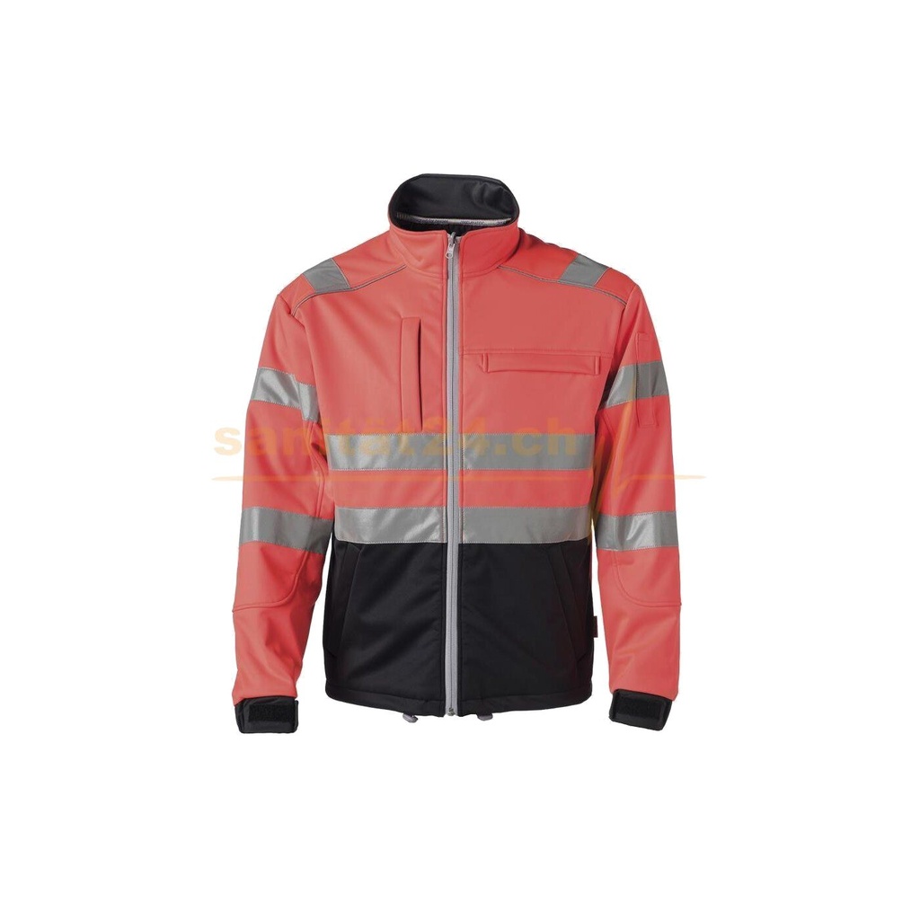 Softshelljacke Fluor Rot / Schwarz XL