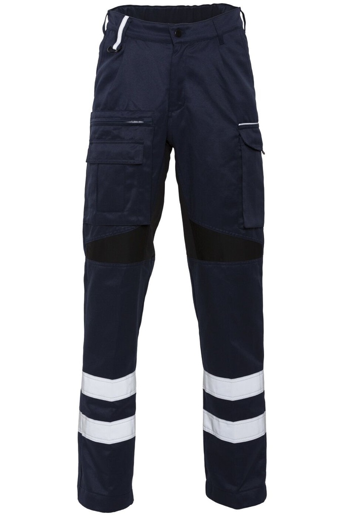 Rescuewear Unisex Hose Karlsruhe Marineblau mit Stretch Schwarz 58