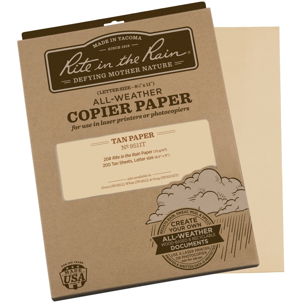 Rite in the Rain Kopierpapier 200Blätter 75g/m2 - tan - Letter