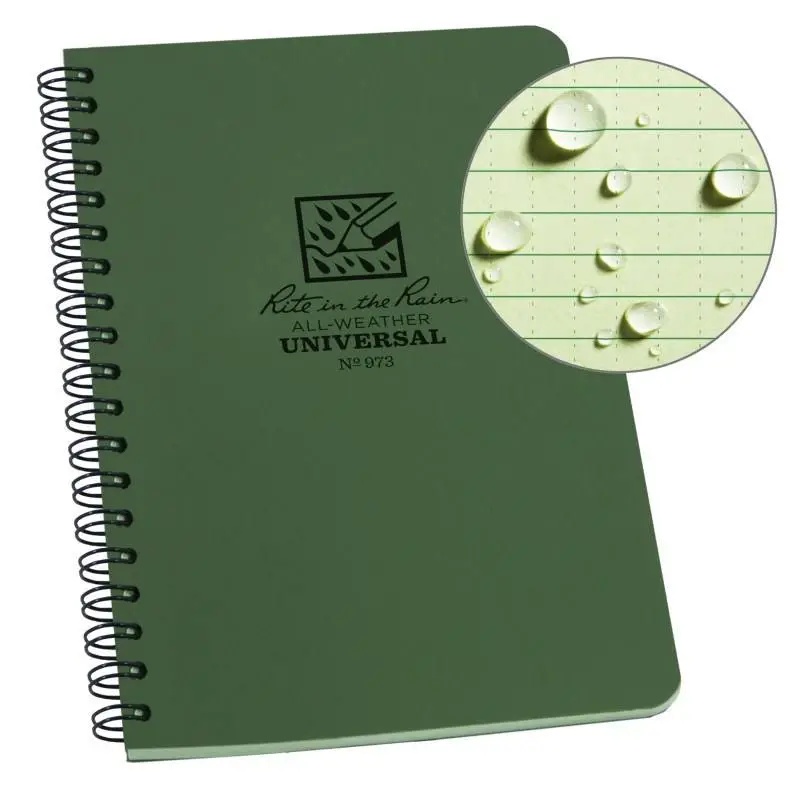 Rite in the Rain Notizbuch Side-Spiral 11,75x17,8cm - grün - Universal