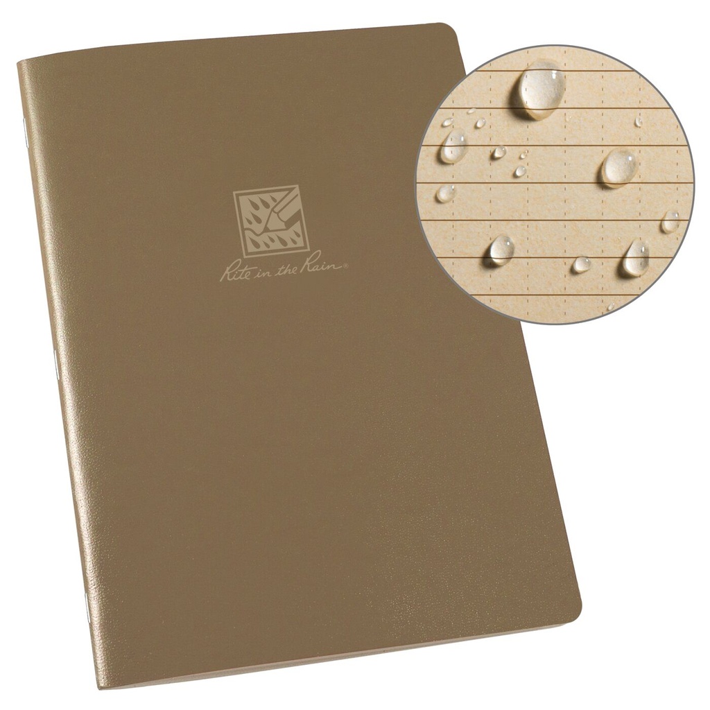 Rite in the Rain Notizbuch Geheftet LG 16,8x21,6cm - tan
