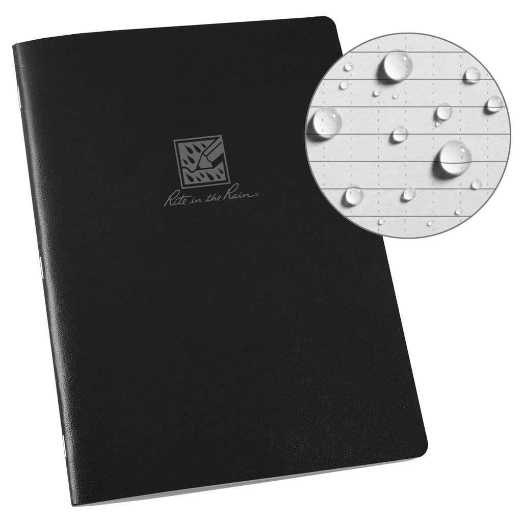 Rite in the Rain Notizbuch Geheftet LG 16,8x21,6cm - schwarz
