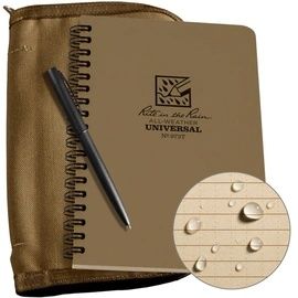 Rite in the Rain Set Side-Spiral 10.2x17,8cm Notizbuch und Cover tan