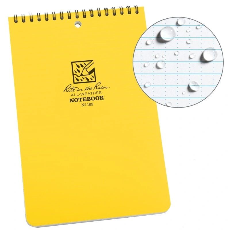 Rite in the Rain Notizbuch Top-Spiral 15,2x22,9cm gelb