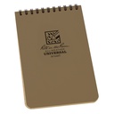 Rite in the Rain Notizbuch Top-Spiral 10,15x15,2cm - tan