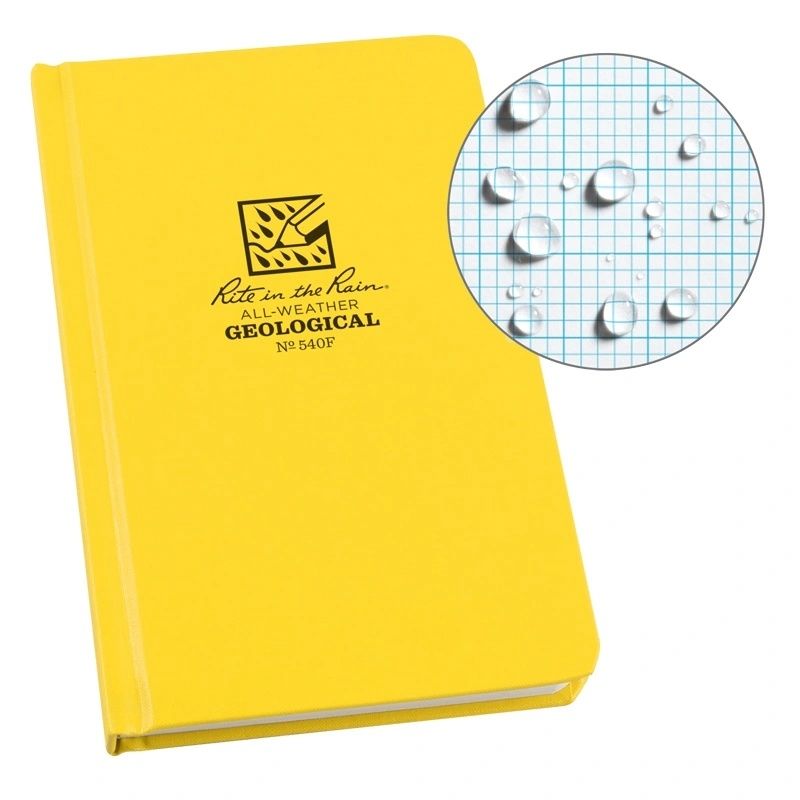 Rite in the Rain Gebundenes Buch Geological Fabrikoid-Cover gelb