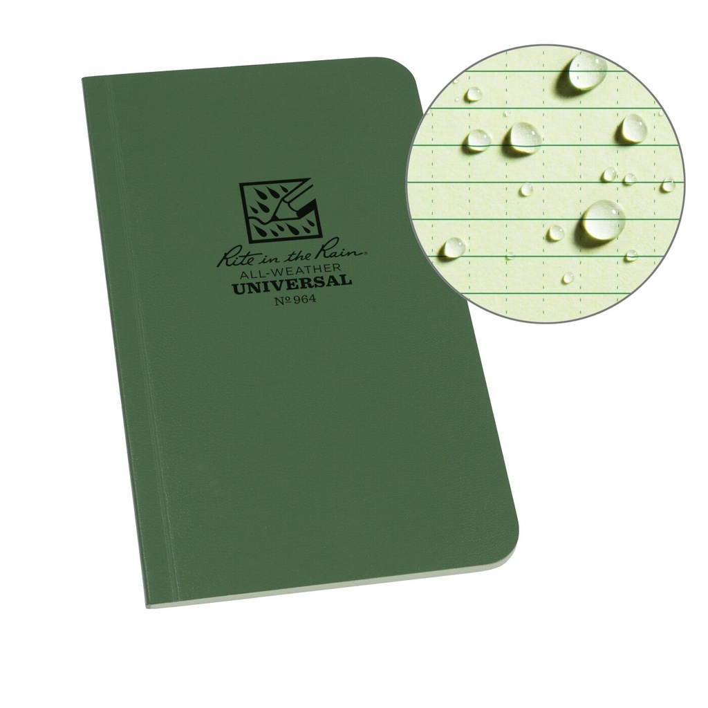 Rite in the Rain Notizbuch Field Flex Side-Gebunden Memo 7,95x15,25cm - grün