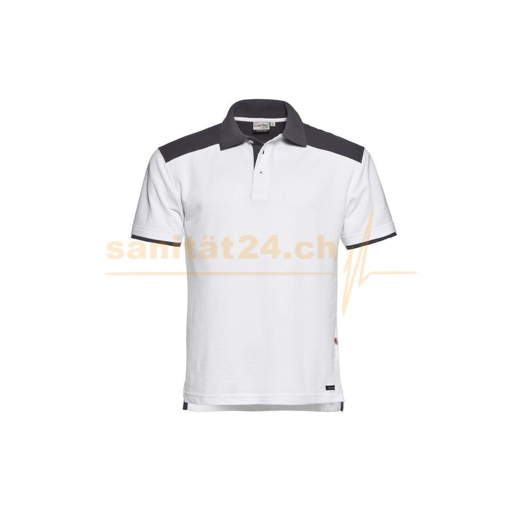 Santino Poloshirt Tivoli weiss/grau - L